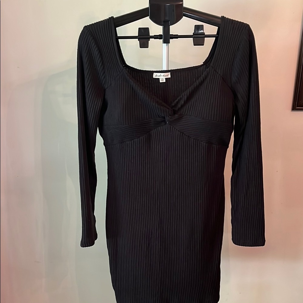 Derek Heart Black Long Sleeve Sweater Dress